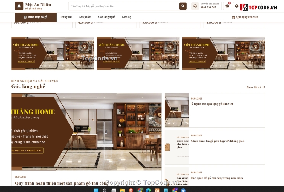 website,website dự án,đồ gỗ,web bán đồ gỗ